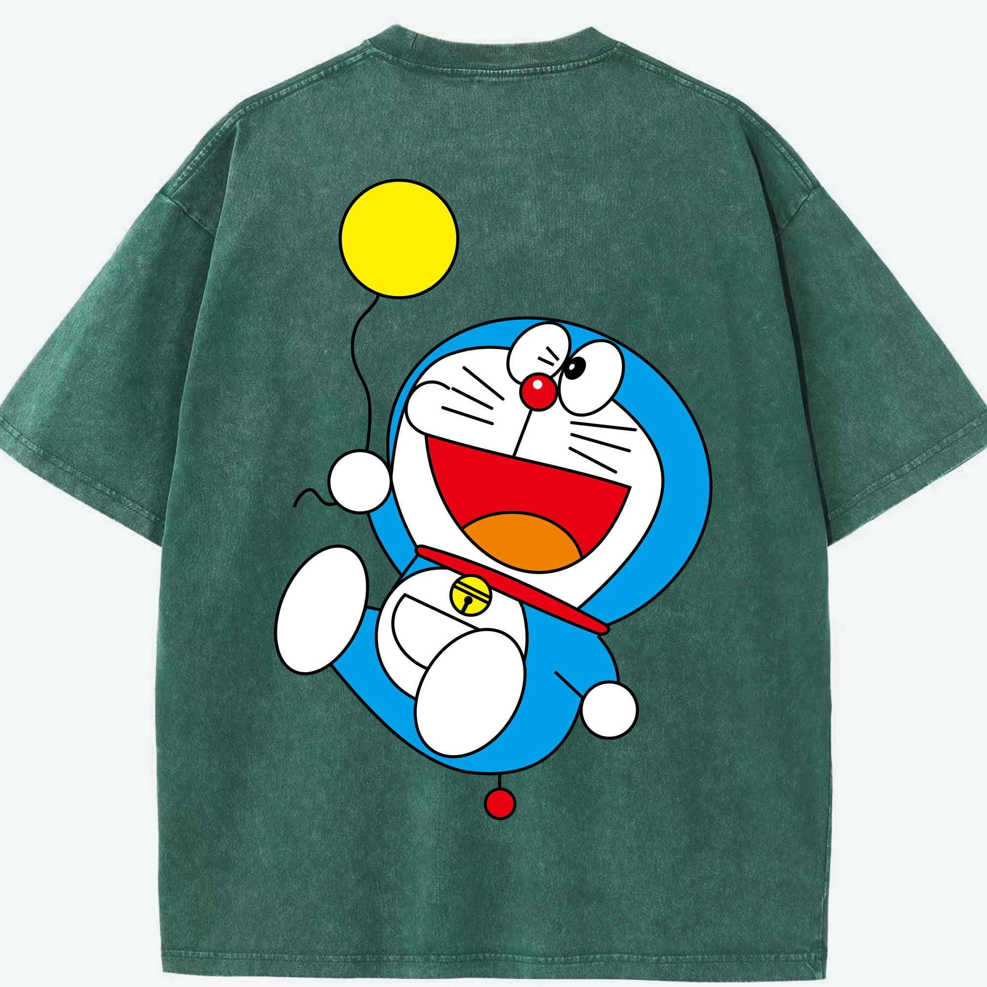 （画像用） ドラえもん Doraemon 綿100% ヴィンテージ風 半袖Tシャツ（背面プリント）
